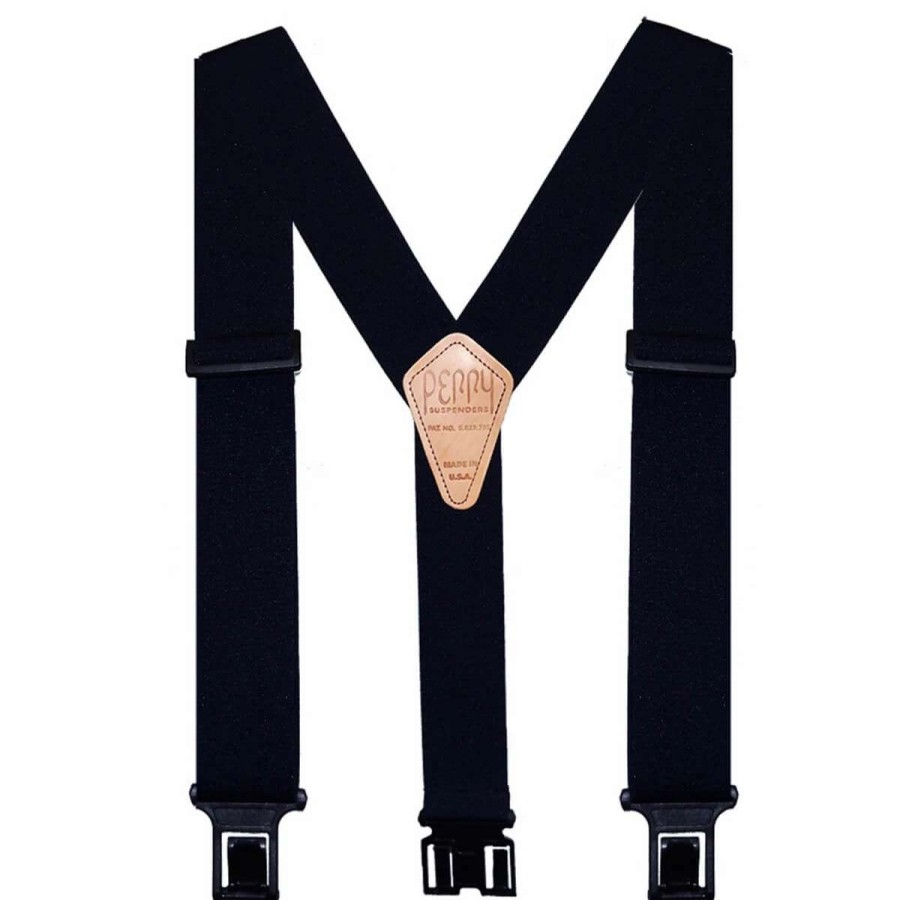 Mens * | Perry Suspenders 2 Construction Black