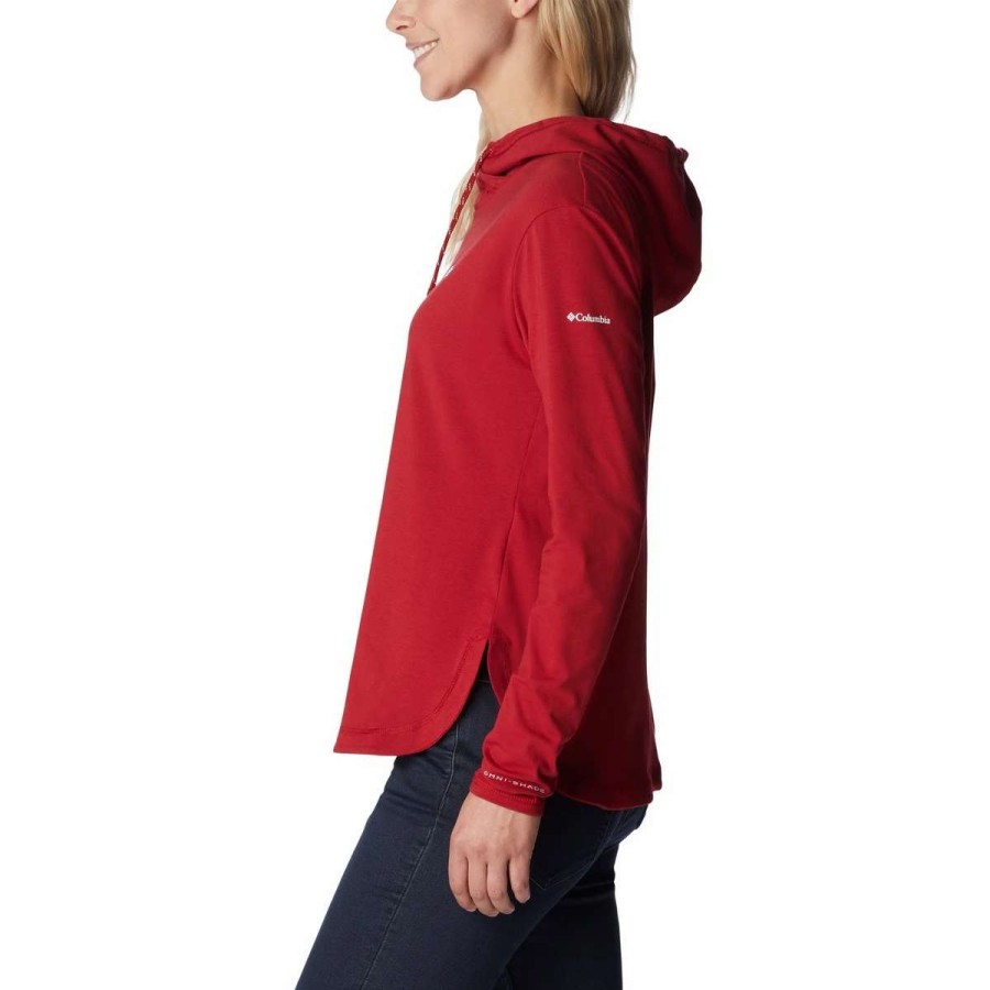 Womens * | Columbia Women'S Collegiate Sun Trek Hooded Pullover Arkansas Red Velvet