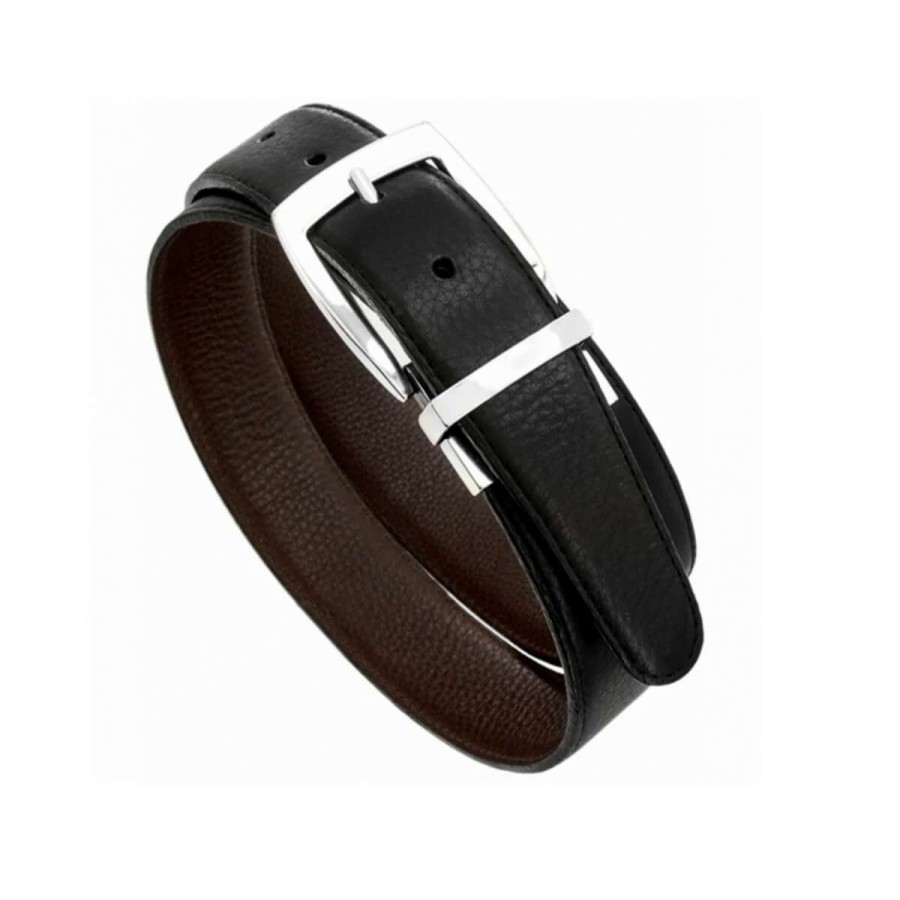 Mens * | Leegin Creative Leather Brighton Jefferson Reversible Leather Belt