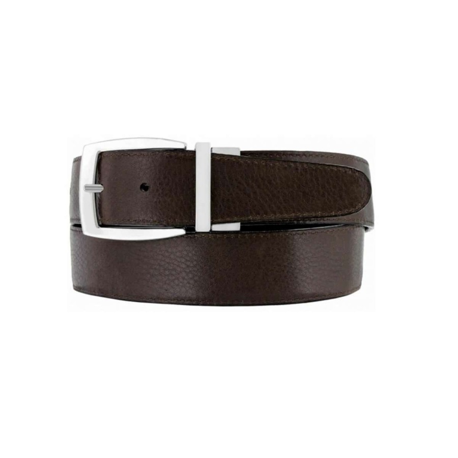 Mens * | Leegin Creative Leather Brighton Jefferson Reversible Leather Belt