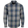 Mens * | Mountain Khakis Mountain Khaki Hideout Flannel Shirt Relaxed Fit Faded Indigo