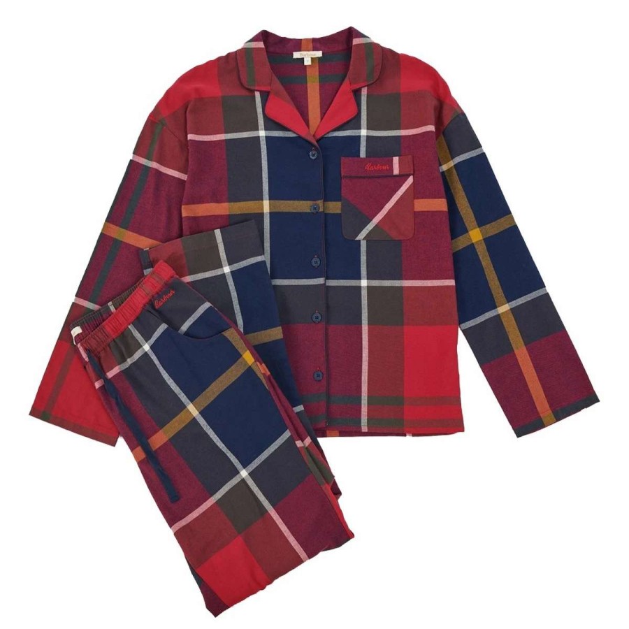 Womens * | Barbour Women'S Large Scale Ellery Pj Set Red