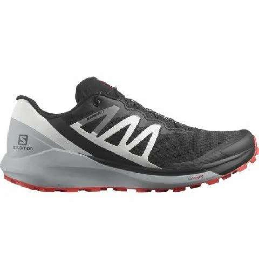 Running * | Salomon Men'S Sense Ride 4 Black Pearl Blue Poppy Red