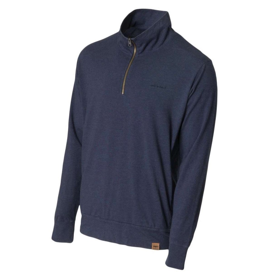 Mens * | Banded Gear Banded Hidden Lakes Quarter Zip Navy