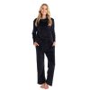 Womens * | Softies Feather Velour Funnel Neck Lounge Set Black