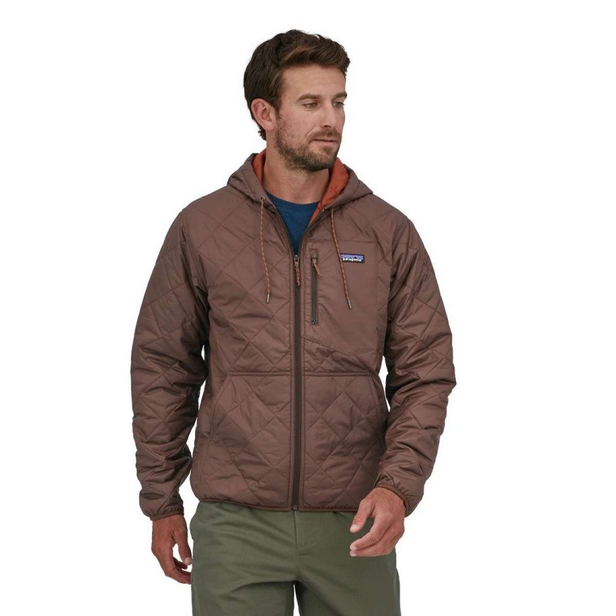 Mens * | Patagonia Men'S Diamond Quilted Bomber Hoody Cone Brown