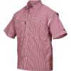 Mens * | Drake Waterfowl Systems Drake Wingshooter Game Day Plaid Short Sleeve Shirt Maroon