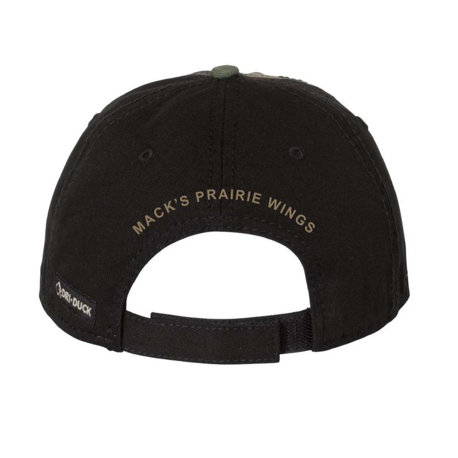 Mens * | Mack'S Prairie Wings Mpw Dri-Duck Camo Flag Patch Cap Green Camo Black