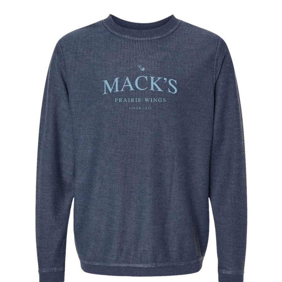 Womens * | Mack'S Prairie Wings Mpw Simple Arch Corded Crew Sweatshirt Navy