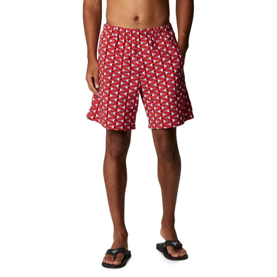 Mens * | Columbia Super Backcast Water Short Red Spark Fish