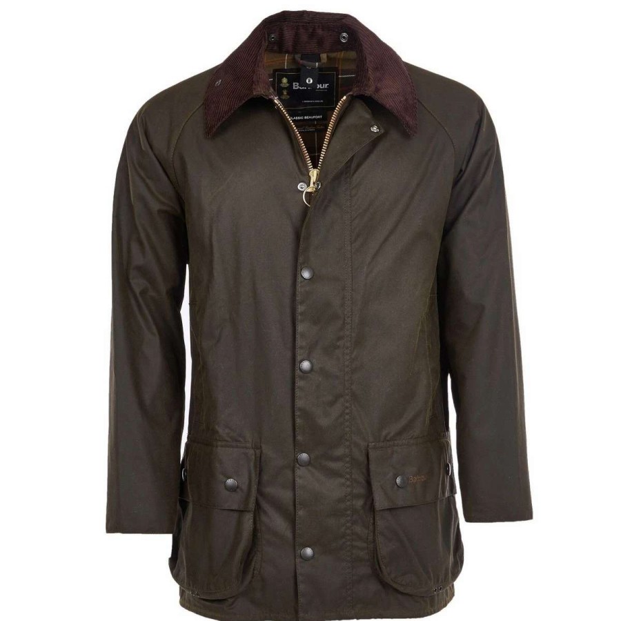 Mens * | Barbour Men'S Classic Beaufort Wax Jacket Olive