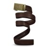 Mens * | Mission Belt Bronze Buckle Leather Chocolate Brown