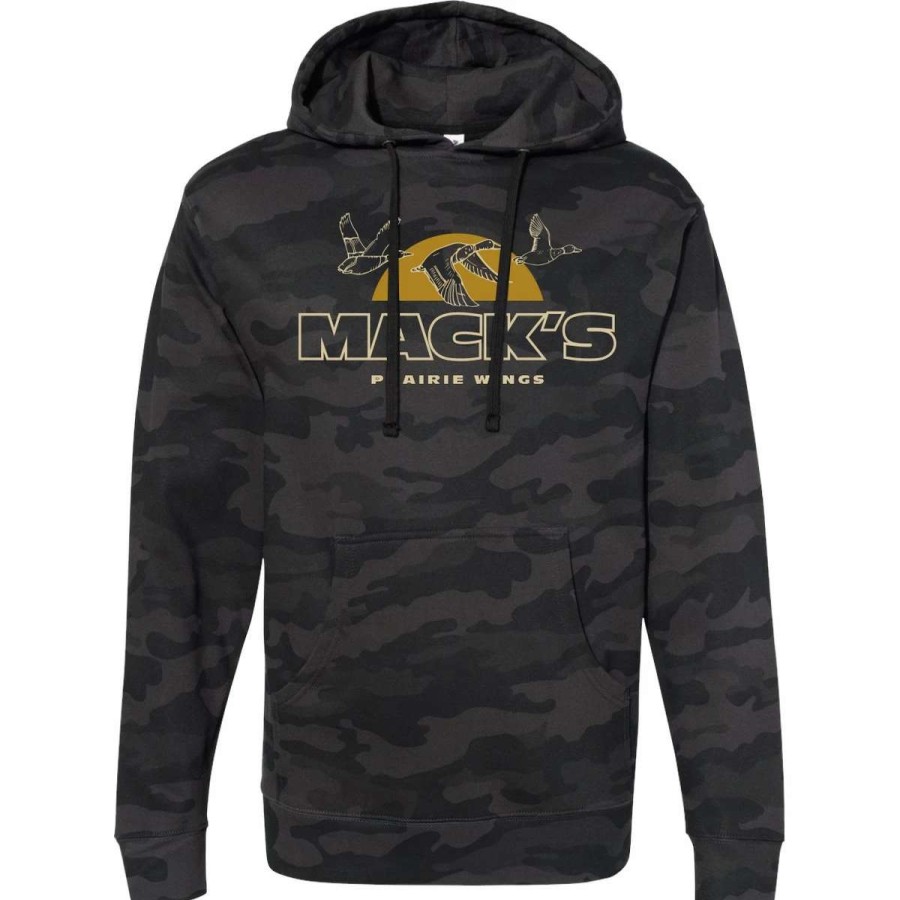 Mens * | Mack'S Prairie Wings Mpw Golden Retro Ducks Hoodie Black Camo