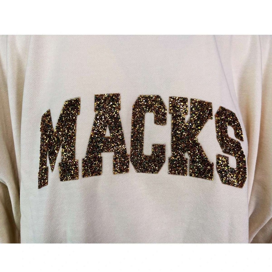 Womens * | The Casual Wing Collection Mpw Sparkle Macks Sweatshirt Sand