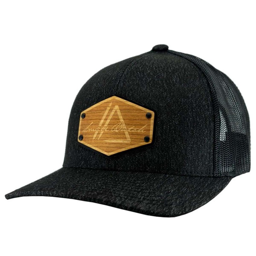 Mens * | Apex Gear Apex Small Batch Cherrywood Hexagon Patch Design 1 Hat Black Heather