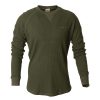 Mens * | Banded Gear Banded Long Sleeve Grey Cliff Waffle Shirt