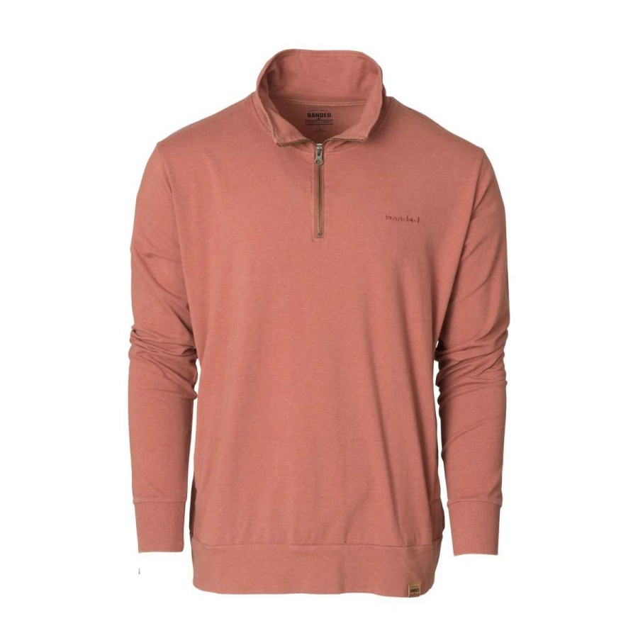 Mens * | Banded Gear Banded Hidden Lakes Quarter Zip Navy