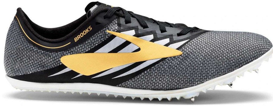 Running * | Brooks Elmn8 V4 Track Spike Bk/Gld/Wh