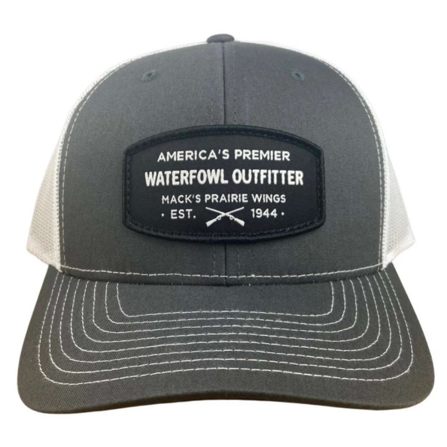 Mens * | Mack'S Prairie Wings Mpw Waterfowl Outfitter Patch Cap Charcoal White