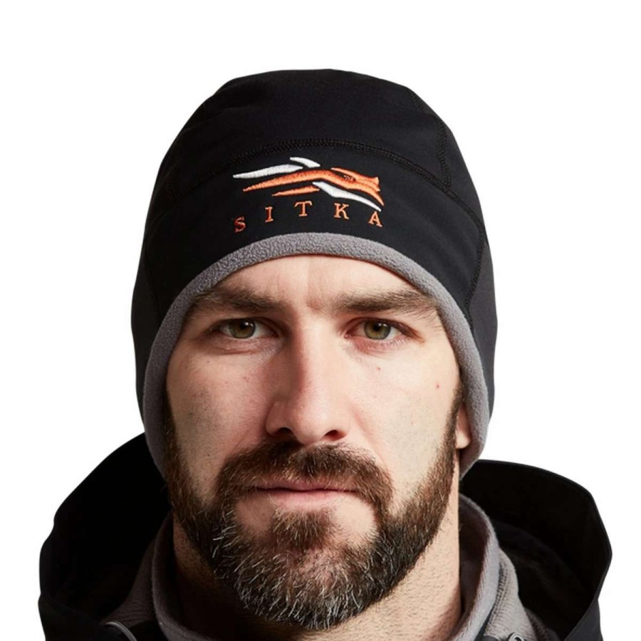 Mens * | Sitka Gear Sitka Jetstream Wind Stopper Beanie Black