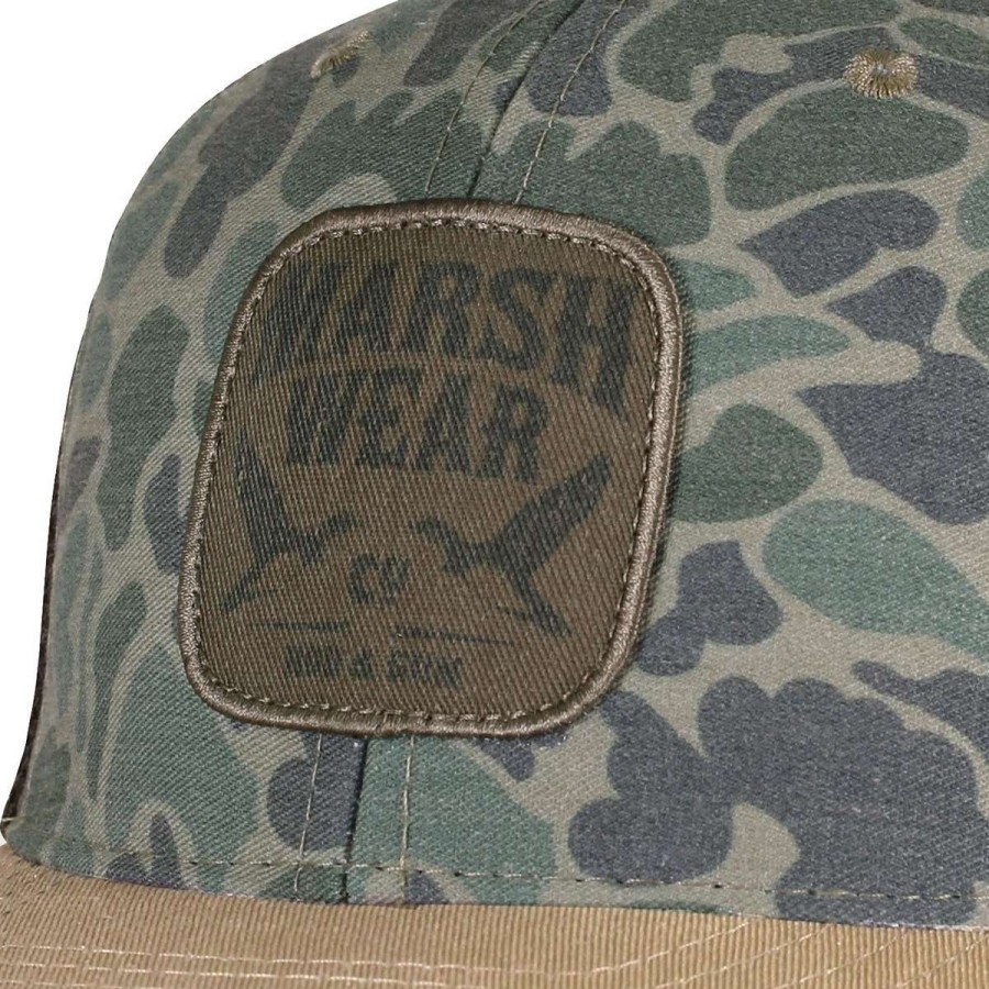 Mens * | Marsh Wear Daffy Trucker Hat Green Camo