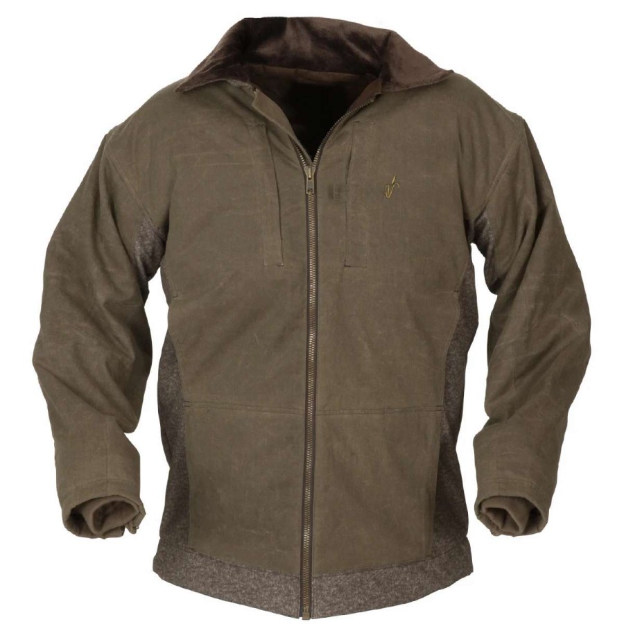 Mens * | Avery Outdoors Avery Heritage Waterfowl Full Zip Sweater Marsh Brown