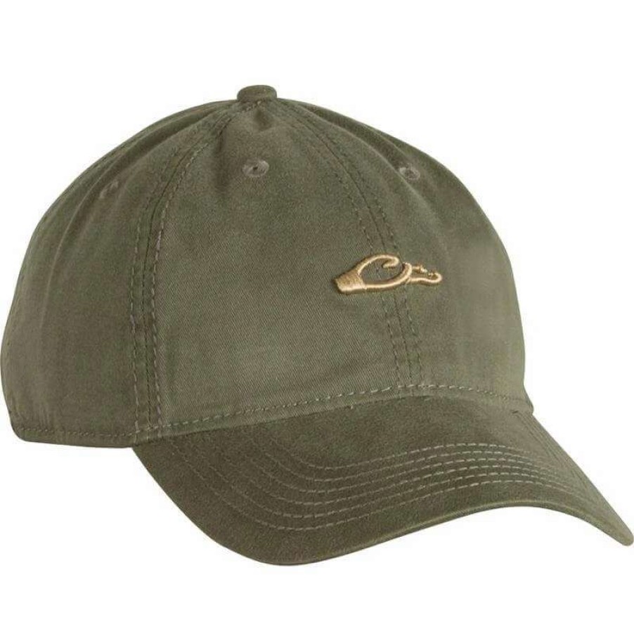 Mens * | Drake Waterfowl Systems Drake Cotton Twill Logo Cap Olive