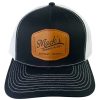 Mens * | Mack'S Prairie Wings Mpw Waterfowl Outfitter Leather Patch Cap Black White