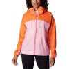 Womens * | Columbia Women'S Alpine Chill Windbreaker Sunset Orange Wild Rose Wild Geranium