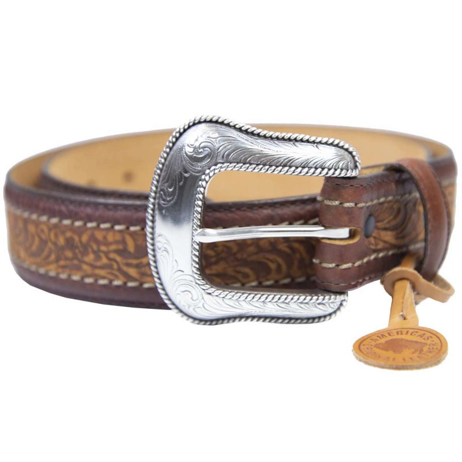 Mens * | Leegin Creative Leather Leegin 1 1/2 Inch Northern Belt Bison Brown