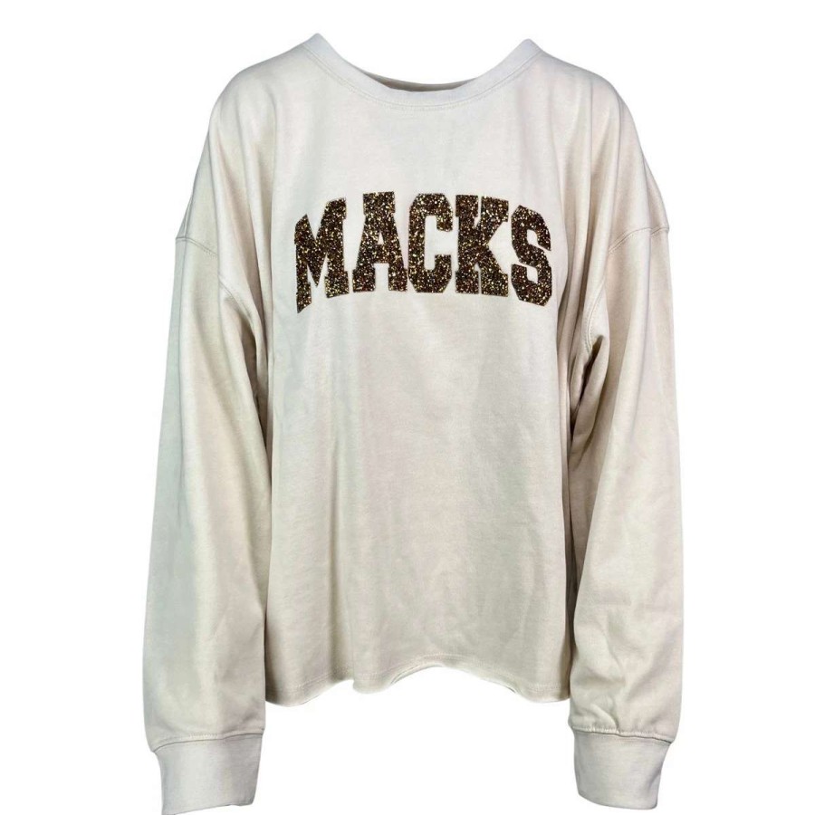 Womens * | The Casual Wing Collection Mpw Sparkle Macks Sweatshirt Sand