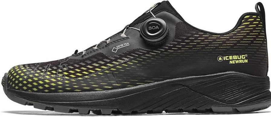 Running * | Icebug Men'S Newrun Bugrip Gtx Blk/Pois