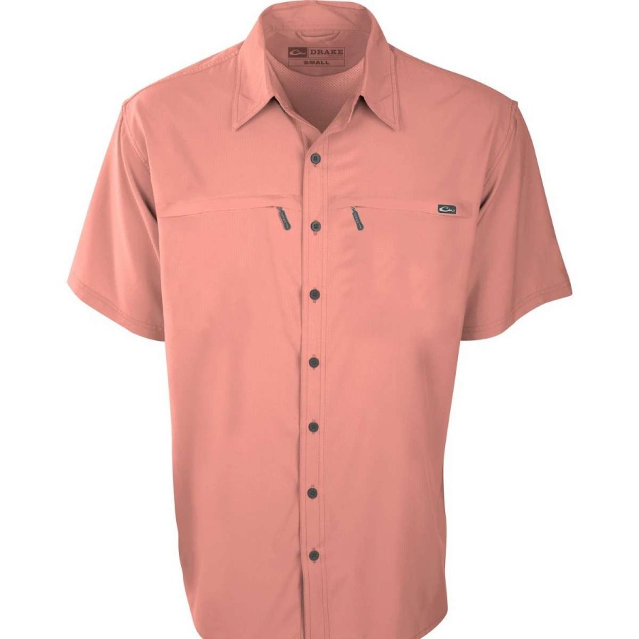 Mens * | Drake Waterfowl Systems Drake Dpf Town Lake Short Sleeve Shirt