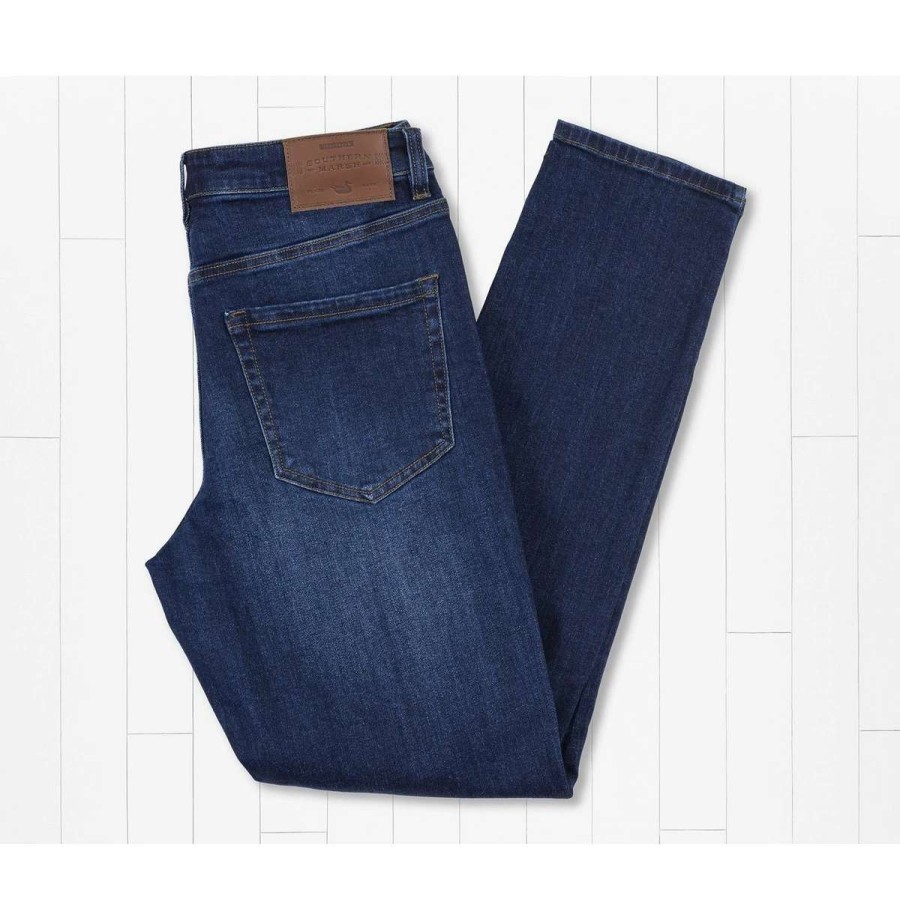 Mens * | Southern Marsh Greenville Stretch Denim Jeans Navy