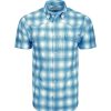 Mens * | Drake Waterfowl Systems Drake Cinco Ranch Western Plaid Short Sleeve Shirt