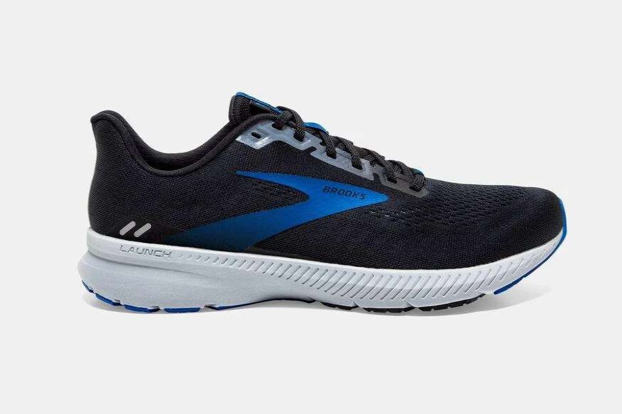 Running * | Brooks Men'S Launch 8 Wide Blk/Blu