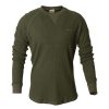 Mens * | Banded Gear Banded Long Sleeve Grey Cliff Waffle Shirt