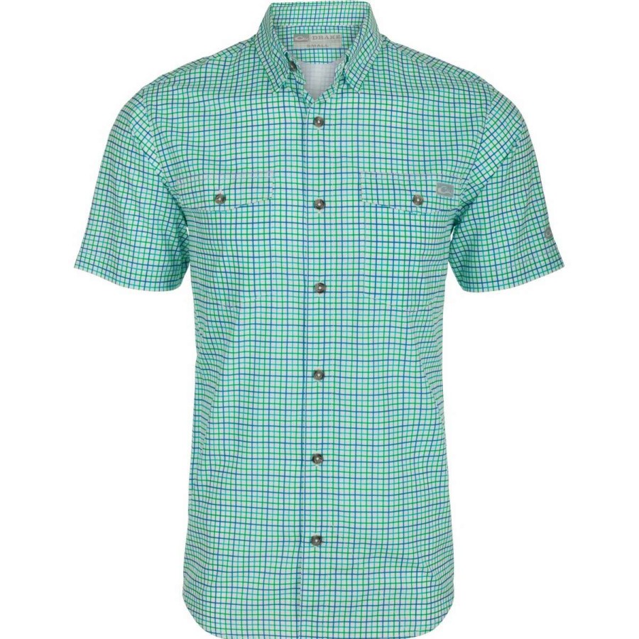 Mens * | Drake Waterfowl Systems Drake Frat Bd Tattersall Short Sleeve Shirt