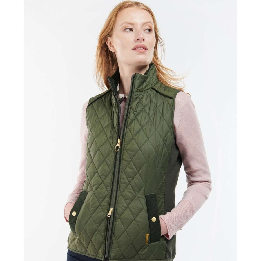 Womens * | Barbour Women'S Poppy Gilet Vest Olive