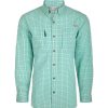 Mens * | Drake Waterfowl Systems Drake Classic Bd Seersucker Grid Check Long Sleeve Shirt