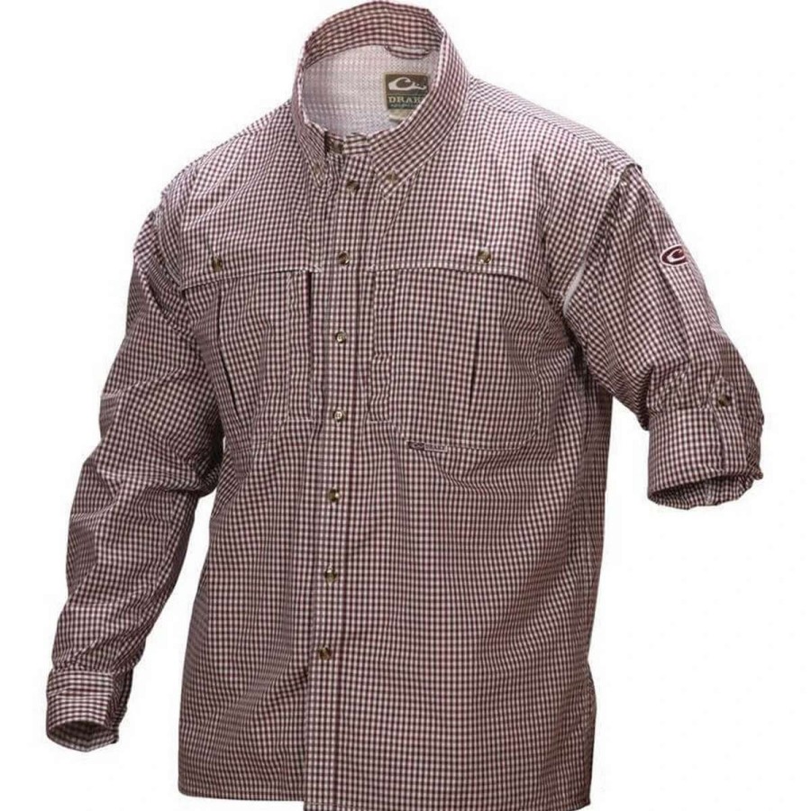 Mens * | Drake Waterfowl Systems Drake Wingshooter'S Game Day Plaid Long Sleeve Shirt