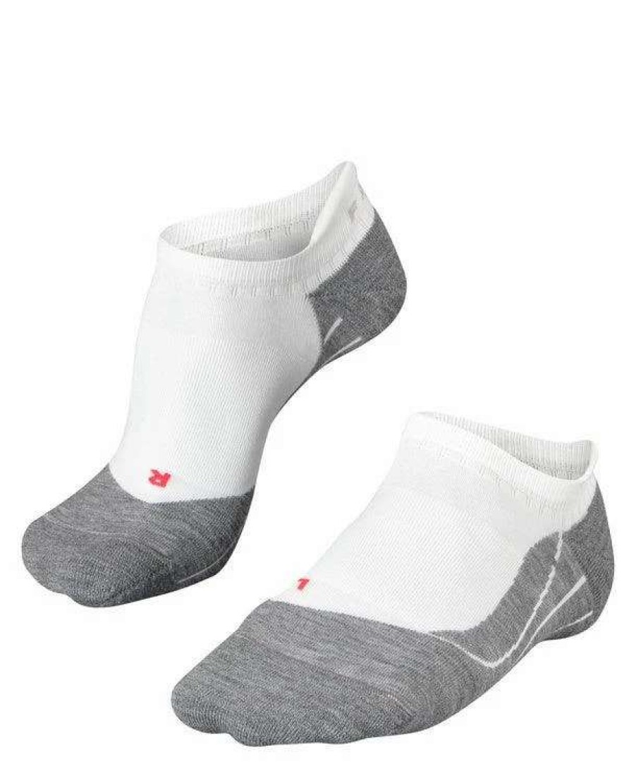 Running * | Falke Usa Falke Men'A Ru4 Endurance Invisible No Show Running Socks Wht-Mix