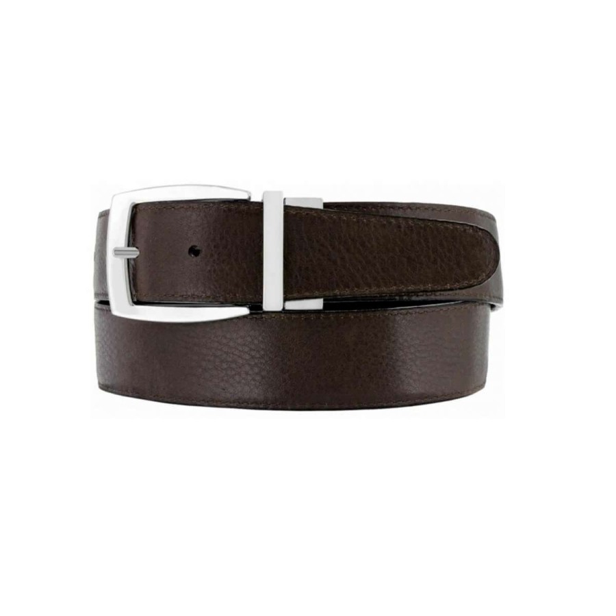 Mens * | Leegin Creative Leather Brighton Jefferson Reversible Leather Belt