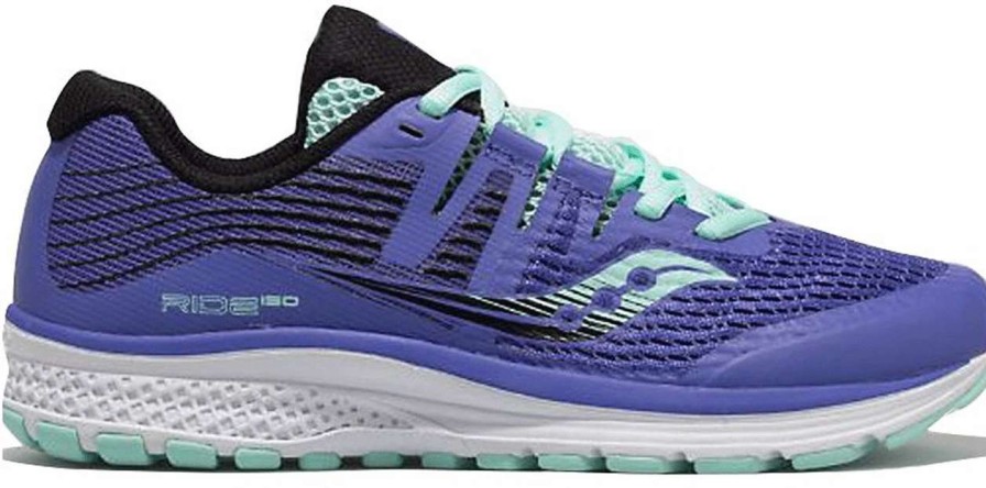 Running * | Saucony Girl'S Ride Iso Vio/Bk/Aq