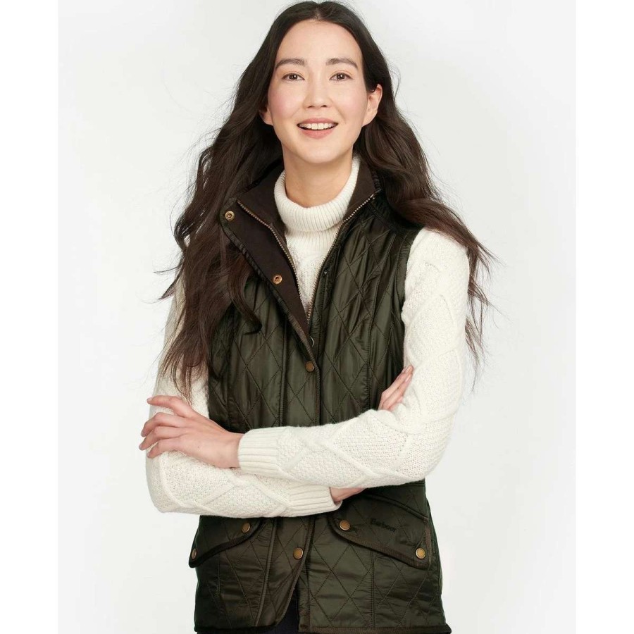 Womens * | Barbour Women'S Cavalry Gilet Vest Olive