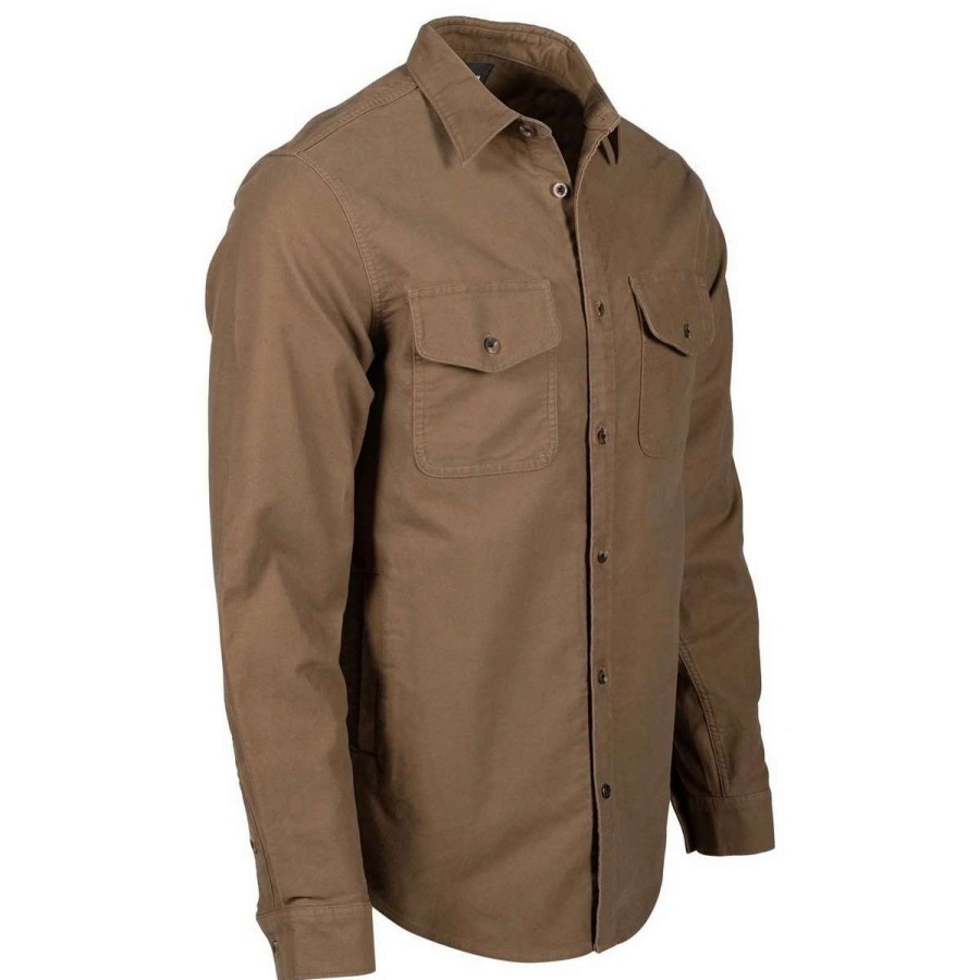 Mens * | Mountain Khakis Mountain Khaki Moleskin Shirtjac Relaxed Fit Tobacco