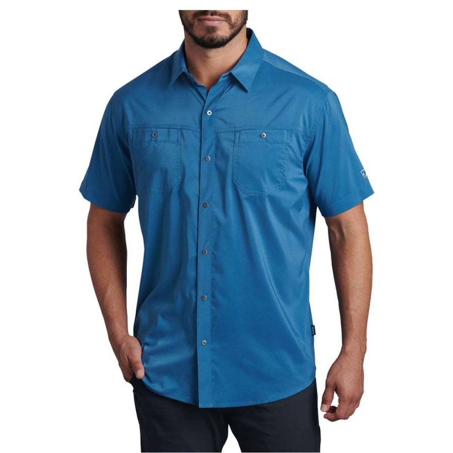 Mens * | Kuhl Stealth Button Up Shirt Neptune