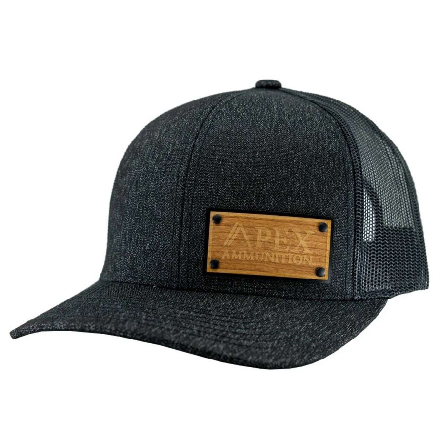 Mens * | Apex Gear Apex Side Panel Rectangle Cherrywood Hat Black Heather